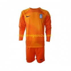 Maglia Grecia Portiere Bambino Terza Divisa 2022-2023 Manica Lunga