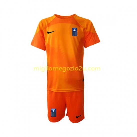 Maglia Grecia Portiere Bambino Terza Divisa 2022-2023 Manica Corta