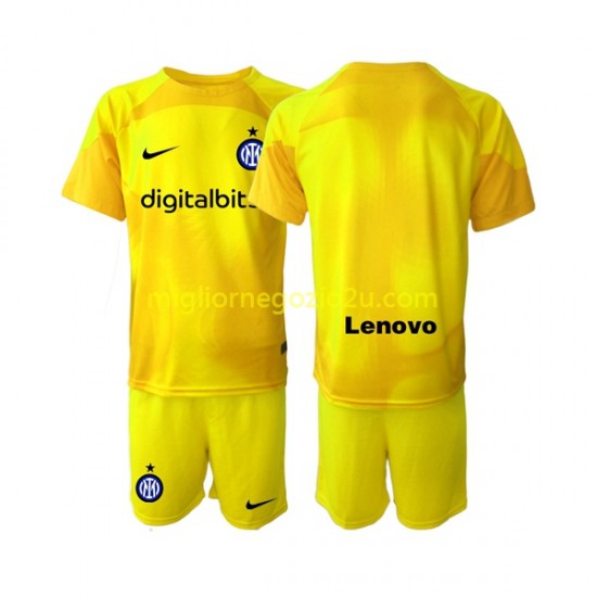 Maglia Inter Milan Portiere Bambino Trasferta Divisa 2022-2023 Manica Corta