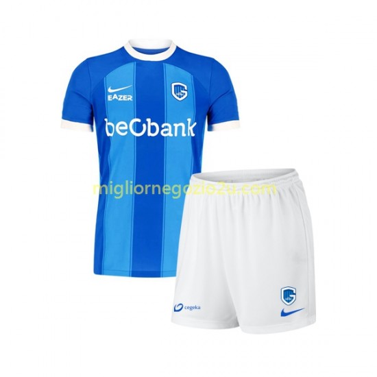 Maglia KRC Genk Bambino Casa Divisa 2023-2024 Manica Corta