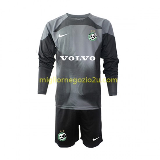 Maglia Maccabi Haifa Portiere Bambino Casa Divisa 2022-2023 Manica Lunga