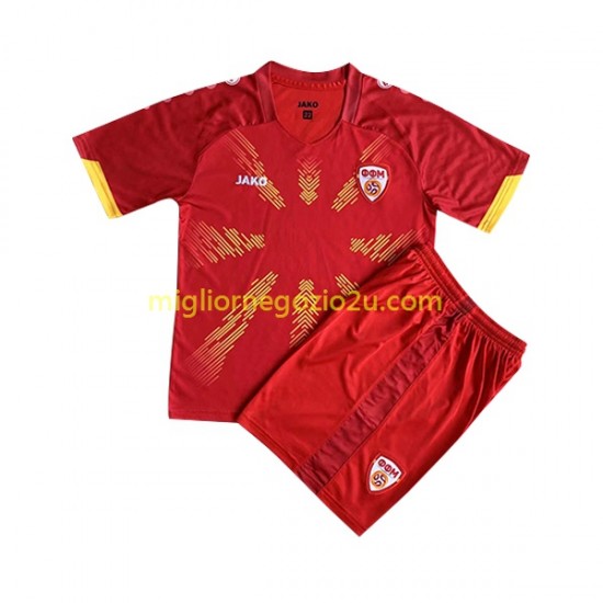 Maglia Macedonia del Nord Bambino Casa Divisa 2023 Manica Corta