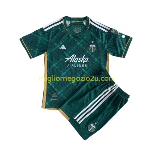 Maglia Portland Timbers Bambino Casa Divisa 2023 Manica Corta