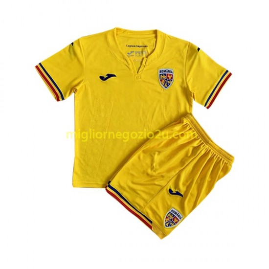 Maglia Romania Bambino Casa Divisa 2023 Manica Corta