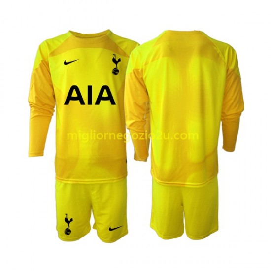 Maglia Tottenham Hotspur Portiere Bambino Casa Divisa 2022-2023 Manica Lunga