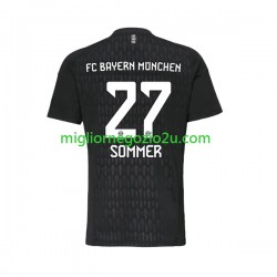 Maglia FC Bayern München Yann Sommer 27 Portiere Uomo Casa Divisa 2023-2024 Manica Corta