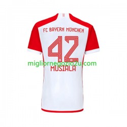 Maglia FC Bayern München Jamal Musiala 42 Uomo Casa Divisa 2023-2024 Manica Corta