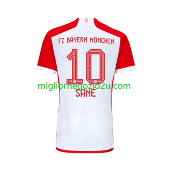 Maglia FC Bayern München Leroy Sane 10 Uomo Casa Divisa 2023-2024 Manica Corta