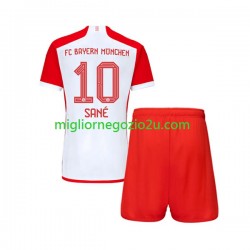 Maglia FC Bayern München Leroy Sane 10 Bambino Casa Divisa 2023-2024 Manica Corta