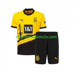Maglia Borussia Dortmund Bambino Casa Divisa 2023-2024 Manica Corta