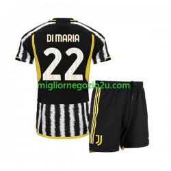 Maglia Juventus Angel Di Maria 22 Bambino Casa Divisa 2023-2024 Manica Corta