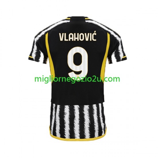Maglia Stati Uniti Juventus Dn Vlahovic 9 Uomo Casa Divisa 2023-2024 Manica Corta