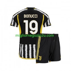 Maglia Juventus Leonardo Bonucci 19 Bambino Casa Divisa 2023-2024 Manica Corta