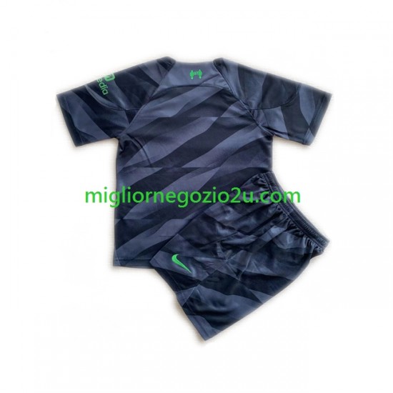 Maglia Liverpool Portiere Bambino Trasferta Divisa 2023-2024 Manica Corta