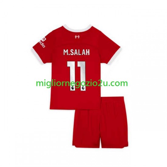 Maglia Liverpool M.Salah 11 Bambino Casa Divisa 2023-2024 Manica Corta