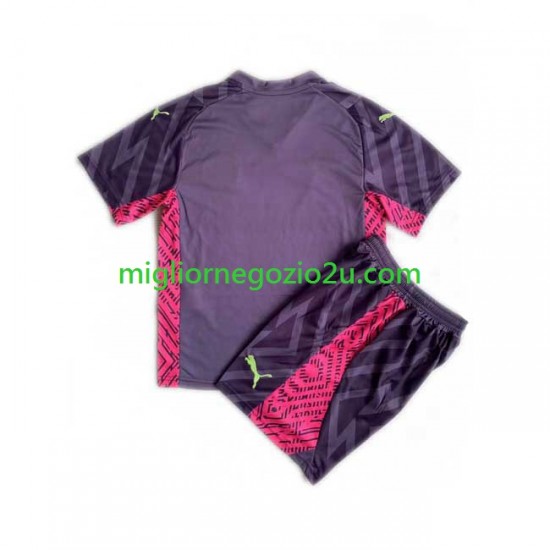 Maglia Manchester City Portiere Bambino Trasferta Divisa 2023-2024 Manica Corta