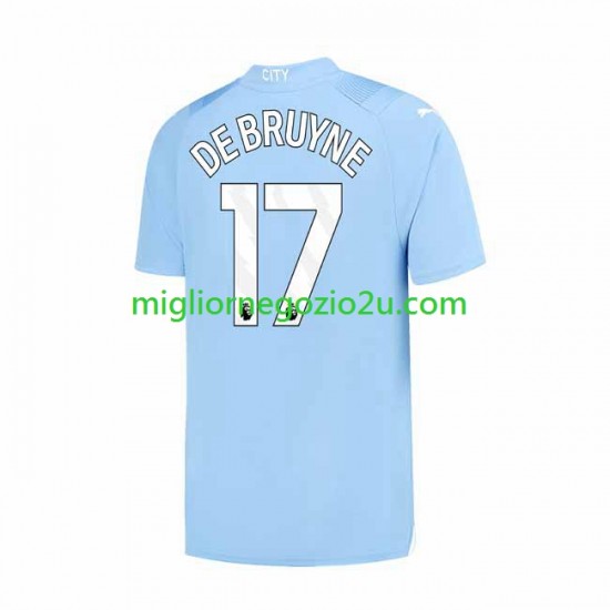 Maglia Manchester City Kevin De Bruyne 17 Uomo Casa Divisa 2023-2024 Manica Corta
