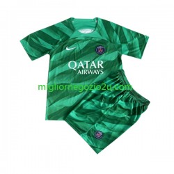 Maglia Paris Saint-Germain Portiere Bambino Casa Divisa 2023-2024 Manica Corta