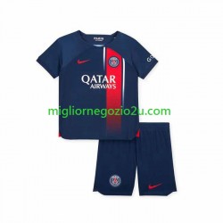 Maglia Paris Saint-Germain Bambino Casa Divisa 2023-2024 Manica Corta