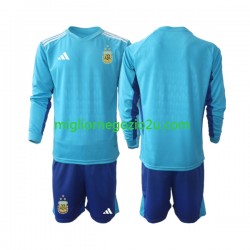 Maglia Argentina Portiere Bambino Terza Divisa 2023 Manica Lunga