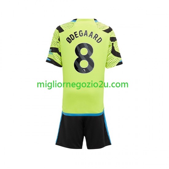 Maglia Arsenal Odegaard 8 Bambino Trasferta Divisa 2023-2024 Manica Corta