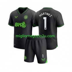 Maglia Aston Villa Emiliano Martinez 1 Portiere Bambino Casa Divisa 2023-2024 Manica Corta