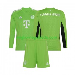 Maglia FC Bayern München Portiere Bambino Trasferta Divisa 2023-2024 Manica Lunga