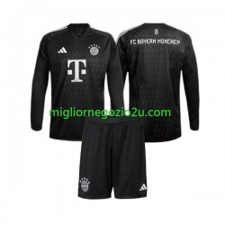 Maglia FC Bayern München Portiere Bambino Casa Divisa 2023-2024 Manica Lunga