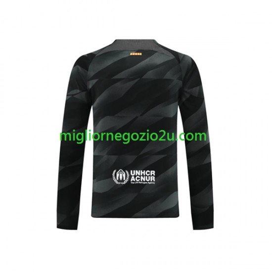 Maglia FC Barcelona Portiere Uomo Trasferta Divisa 2023-2024 Manica Lunga