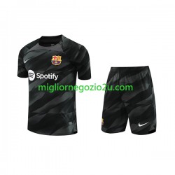 Maglia FC Barcelona Portiere Bambino Trasferta Divisa 2023-2024 Manica Corta