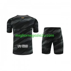 Maglia FC Barcelona Portiere Bambino Trasferta Divisa 2023-2024 Manica Corta