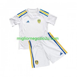 Maglia Leeds United Bambino Casa Divisa 2023-2024 Manica Corta