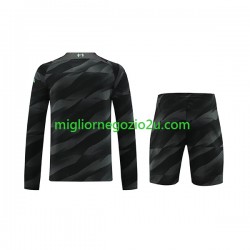 Maglia Liverpool Portiere Bambino Trasferta Divisa 2023-2024 Manica Lunga