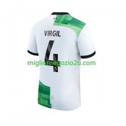 Maglia Liverpool Virgil van Dijk 4 Uomo Trasferta Divisa 2023-2024 Manica Corta