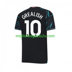 Maglia Manchester City Jack Grealish 10 Uomo Terza Divisa 2023-2024 Manica Corta
