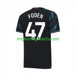 Maglia Manchester City Phil Foden 47 Uomo Terza Divisa 2023-2024 Manica Corta