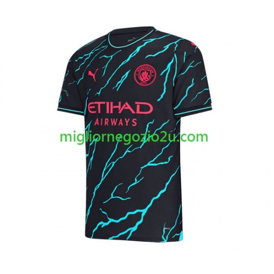 Maglia Manchester City Uomo Terza Divisa 2023-2024 Manica Corta