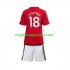 Maglia Manchester United Carlos Casemiro 18 Bambino Casa Divisa 2023-2024 Manica Corta
