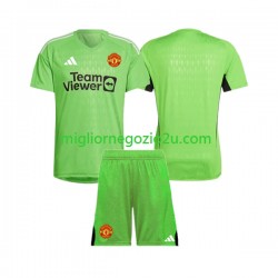Maglia Manchester United Portiere Bambino Casa Divisa 2023-2024 Manica Corta