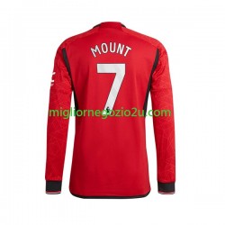Maglia Manchester United Mount 7 Uomo Casa Divisa 2023-2024 Manica Lunga