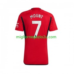 Maglia Manchester United Mount 7 Uomo Casa Divisa 2023-2024 Manica Corta