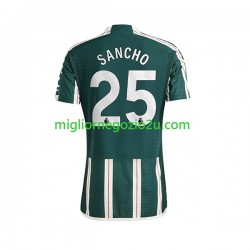Maglia Manchester United Sancho 25 Uomo Trasferta Divisa 2023-2024 Manica Corta