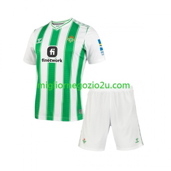 Maglia Real Betis Bambino Casa Divisa 2023-2024 Manica Corta