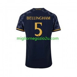 Maglia Real Madrid Jude Bellingham 5 Uomo Trasferta Divisa 2023-2024 Manica Corta