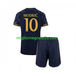 Maglia Real Madrid Modrić Luka 10 Bambino Trasferta Divisa 2023-2024 Manica Corta