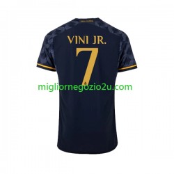Maglia Real Madrid Vinicius Junior 7 Uomo Trasferta Divisa 2023-2024 Manica Corta