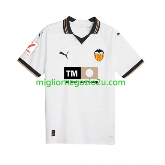 Maglia Valencia CF Uomo Casa Divisa 2023-2024 Manica Corta
