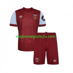 Maglia West Ham United Bambino Casa Divisa 2023-2024 Manica Corta