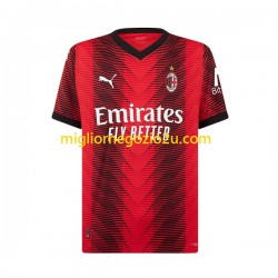 Maglia AC Milan Charles De Ketelaere 90 Bambino Casa Divisa 2023-2024 Manica Corta