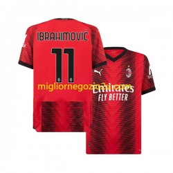 Maglia AC Milan Ibrahimović 11 Uomo Casa Divisa 2023-2024 Manica Corta